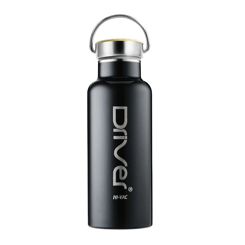 Driver Vacuum Sports Bottle Series PLUS -480ml-matte black - Teapots & Teacups - Other Metals Black