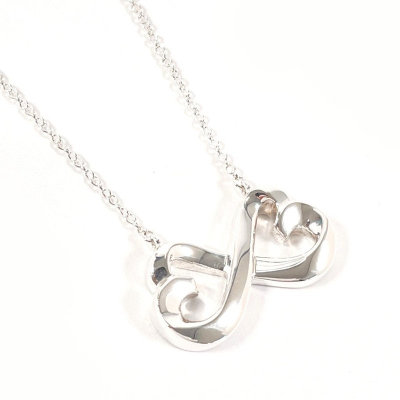 【日本直送 中古美品】ティファニー TIFFANY&Co. ネックレス ダブルラビングハート パロマピカソ シルバー925 アクセサリー 新品仕上げ済み - 項鍊 - 純銀 銀色