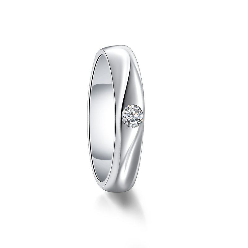 Cherie & Cher親愛的 鑽石白鋼 女用戒指 求婚戒指 結婚對戒推薦 - 對戒 - 鑽石 銀色