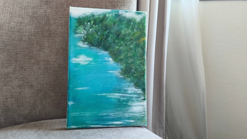 Landscape painting/frameless painting/decorative painting/healing painting/original painting/ Acrylic watercolor painting - โปสเตอร์ - ผ้าฝ้าย/ผ้าลินิน 