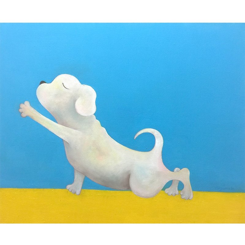 Other Materials Posters Multicolor - Dog oil painting original W60.5*H50cm