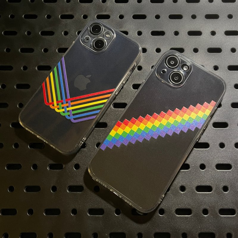 六色彩虹手機殼 LGBTQ+ iPhone 全覆蓋型 - AirPods/耳機保護套 - 塑膠 多色