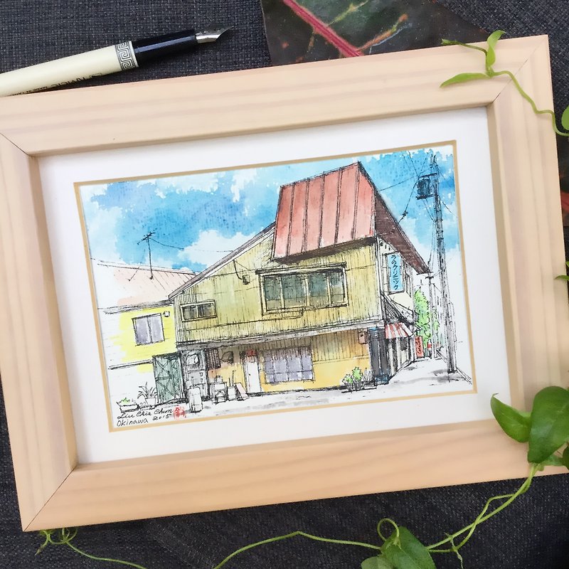 沖縄店/手描きオリジナル - ポスター・絵 - 紙 ブラウン