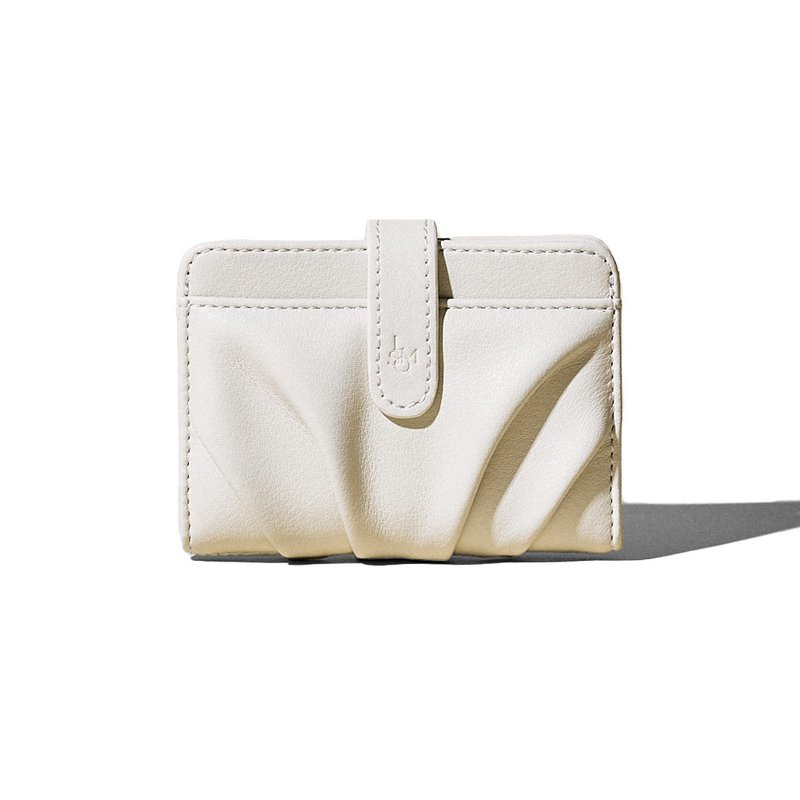 DOUGH Compact Bill & Card Wallets cream white - 錢包/皮夾/長短夾 - 真皮 白色