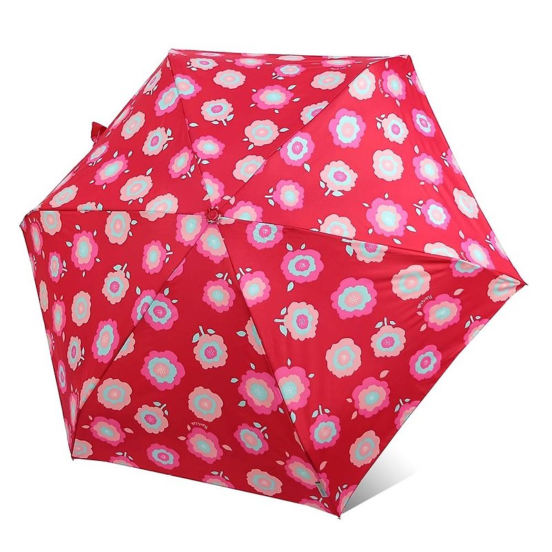 [Taiwan's Culture Rain's talk] Ye Yan flowers anti-UV folds umbrella - Umbrellas & Rain Gear - Waterproof Material Multicolor
