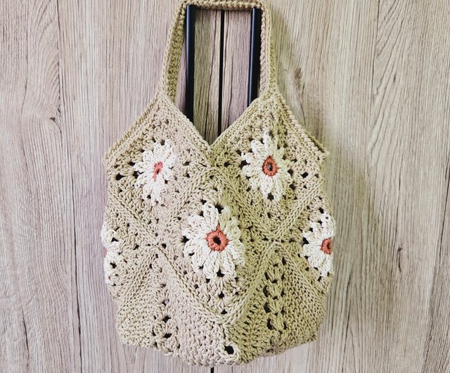 Flower Tile Block Handbag