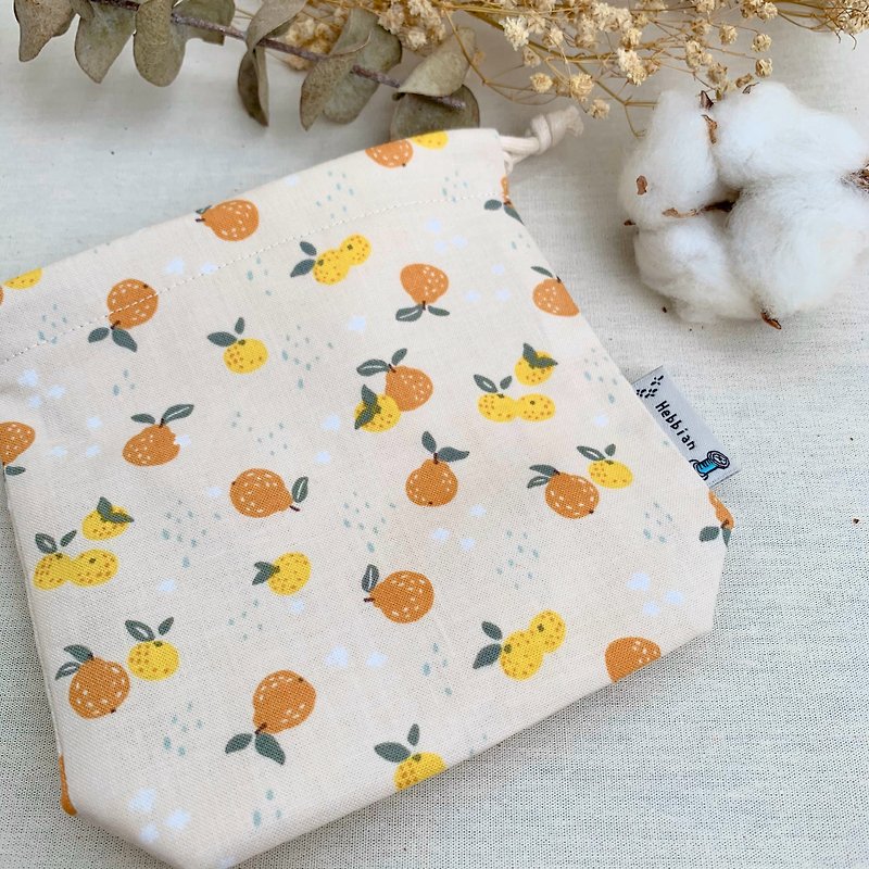 Orange-Bunch of Pockets | Haibai Handmade - Toiletry Bags & Pouches - Cotton & Hemp Orange