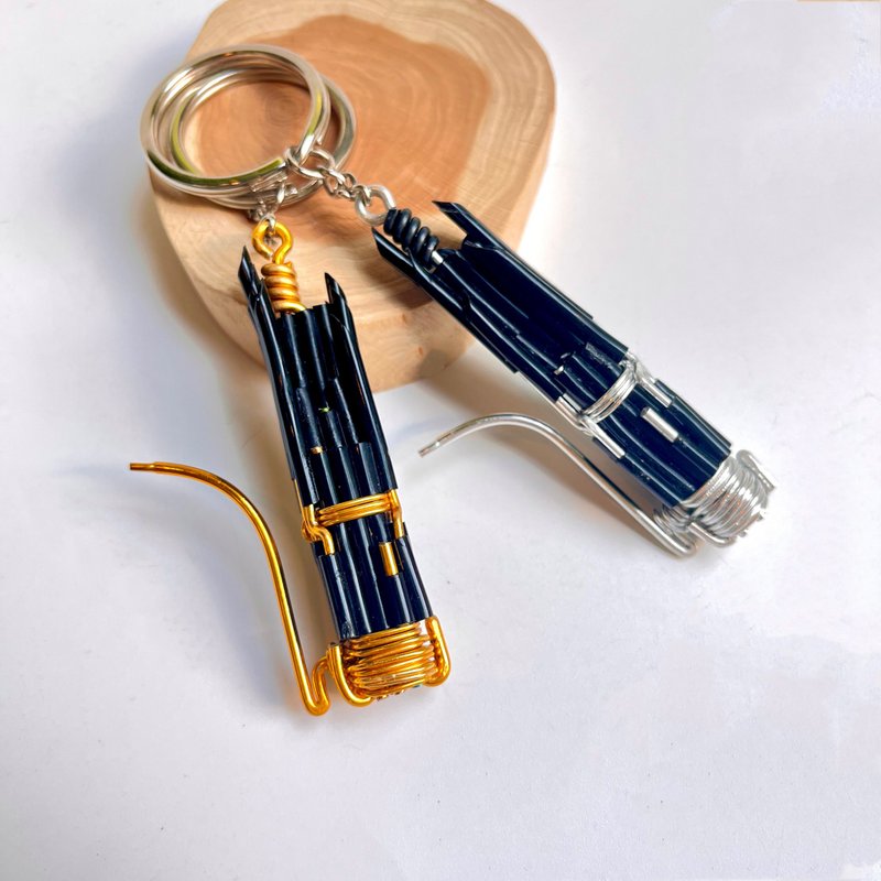 Wire lover Taiwan's hand-made aluminum wire craftsman's aluminum wire musical instrument key ring traditional sheng treble sheng - ที่ห้อยกุญแจ - อลูมิเนียมอัลลอยด์ หลากหลายสี