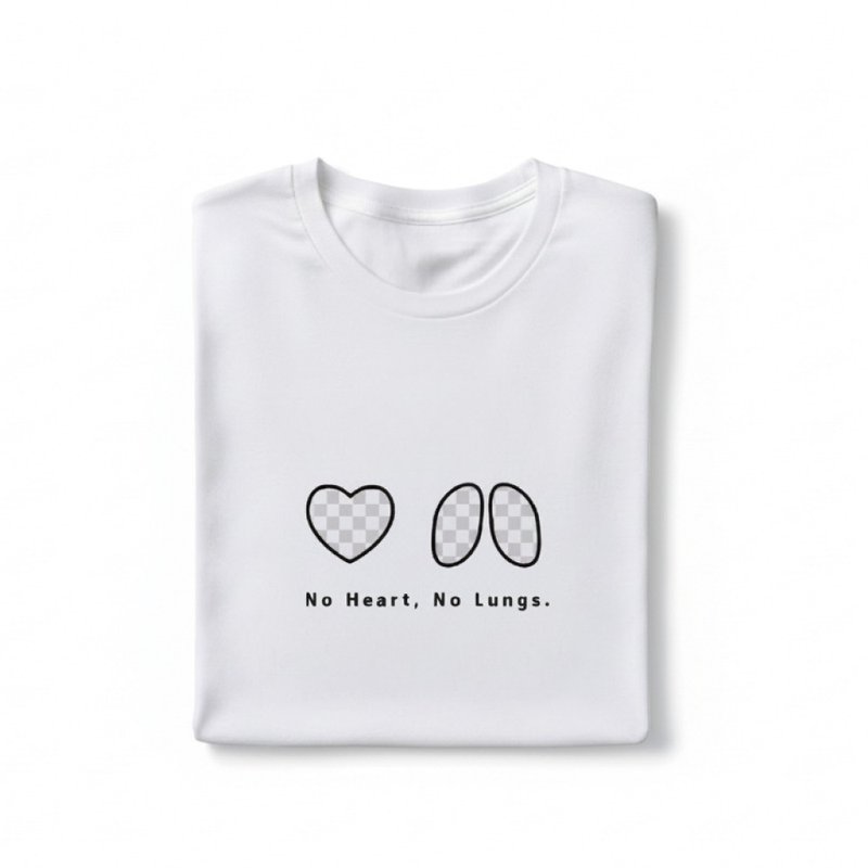 【沒心沒肺T-shirt】穿上它就是昭告世界・我超壞別惹我 - 女 T 恤 - 棉．麻 白色