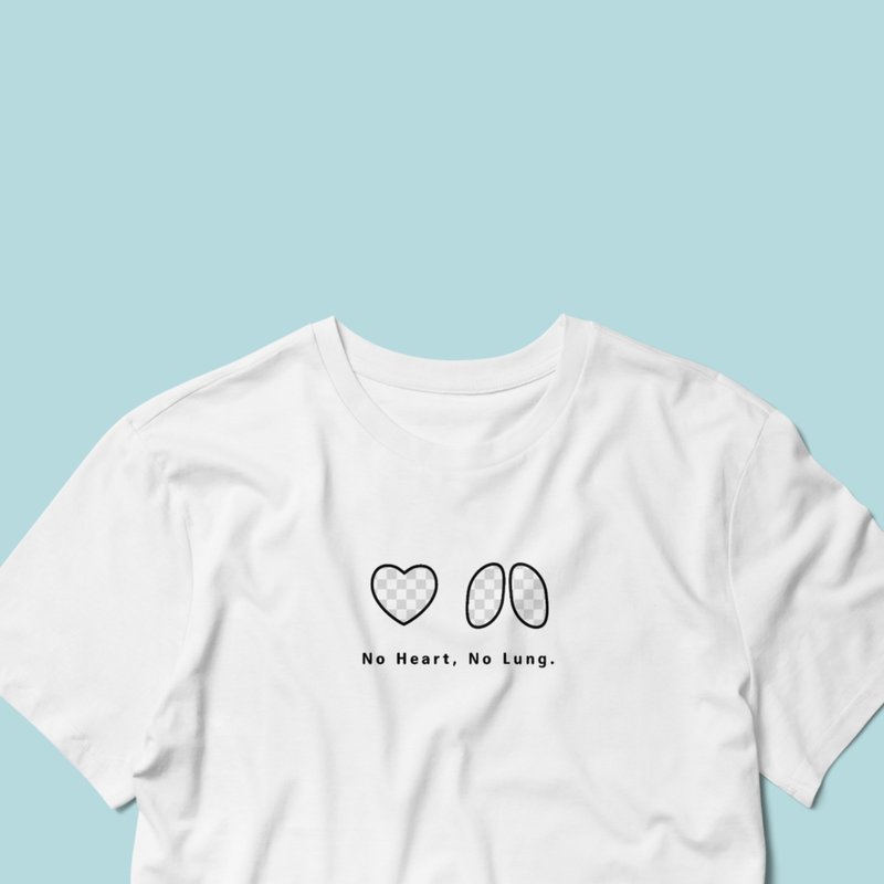 【沒心沒肺T-shirt】穿上它就是昭告世界・我超壞別惹我 - 女 T 恤 - 棉．麻 白色