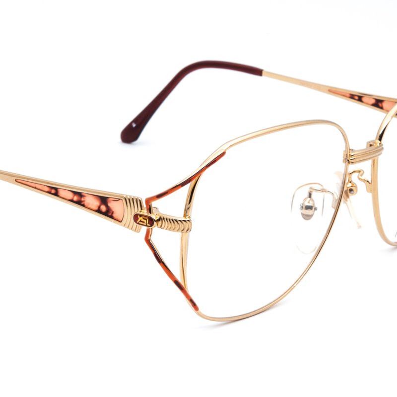 1980's Yves Saint Laurent 高級琺瑯爪型古董眼鏡 - 眼鏡/鏡框 - 貴金屬 金色