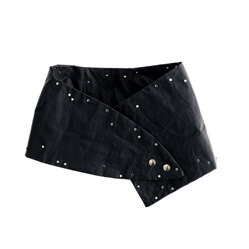 BULLET SKIRT/BELT - HANJI VEGAN LEATHER - 皮帶/腰帶 - 環保材質 黑色