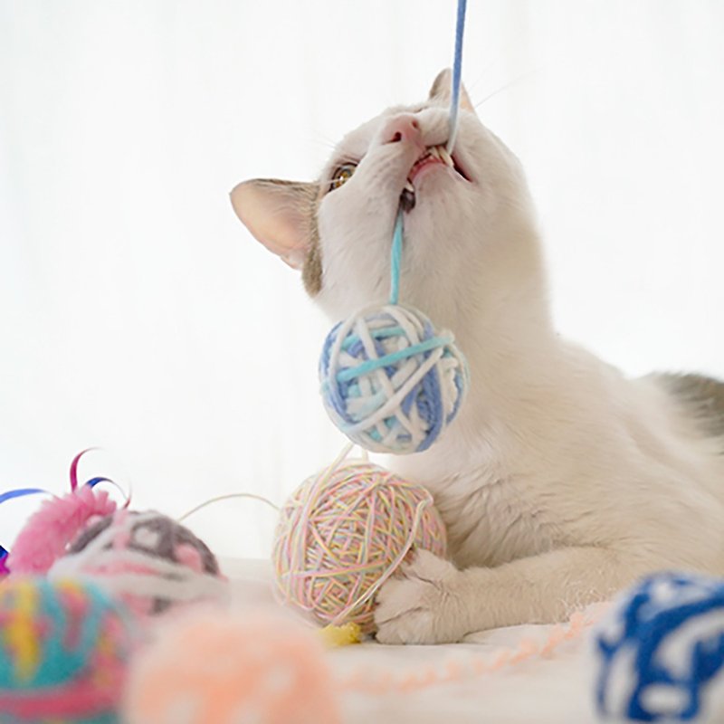 [Japan CattyMan] A variety of QQ balls for funny cat yarn - Pet Toys - Other Materials 