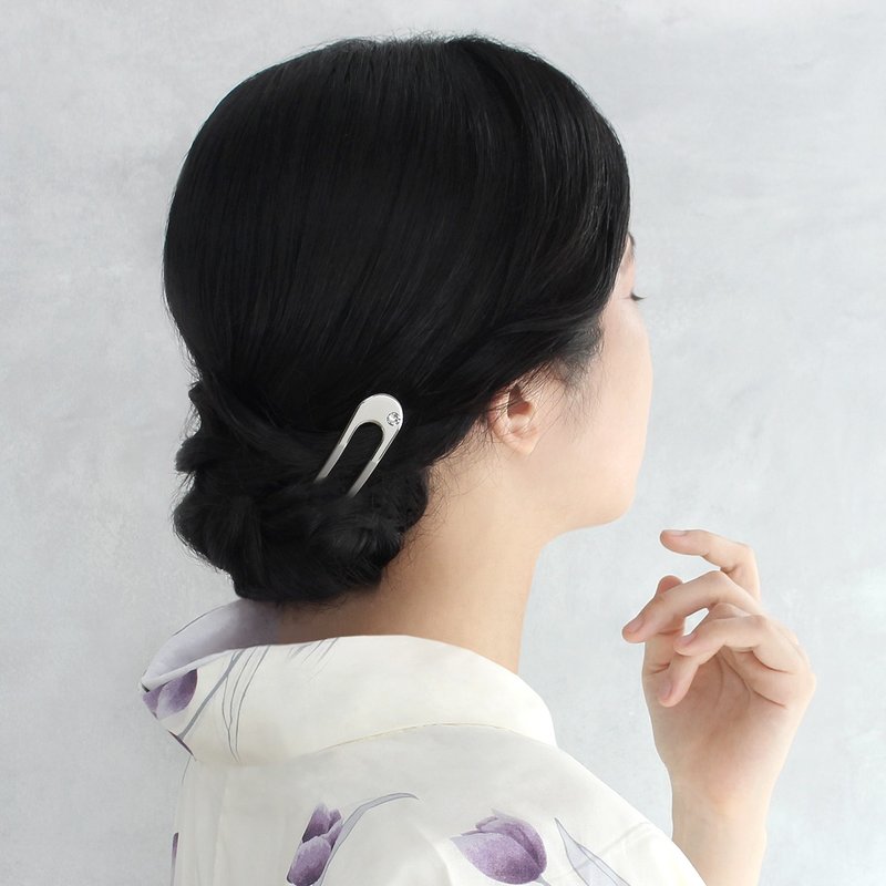 夏秋限定 / KANZASHI Hair pin / canon - Twilight - 髮夾/髮圈 - 其他金屬 銀色