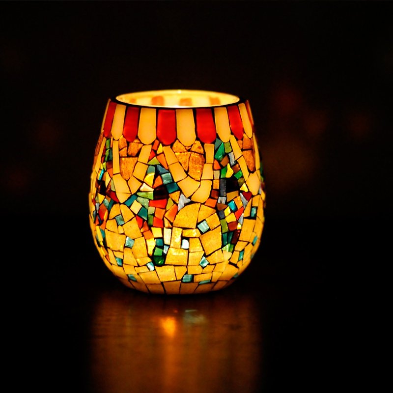 グエル公園オリジナル手作りステンドグラスモザイクキャンドルホルダーバルセロナシリーズ家の装飾 - キャンドル・燭台 - ガラス 