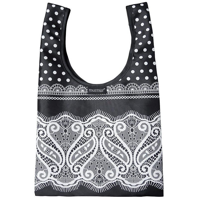 murmur lunch bag / Lace BDB4 - กระเป๋าถือ - พลาสติก สีดำ