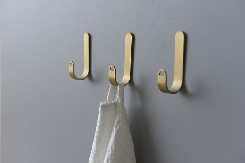 Brass hooks, no punching, entrance wall hanging storage, wall decoration, multiple installations - ตกแต่งผนัง - โลหะ 