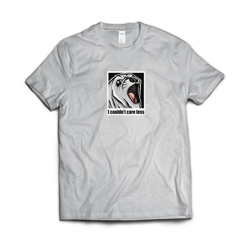 迷因-尖叫海豹-T-shirt 白/黑/灰/藏青 - 男 T 恤 - 棉．麻 多色
