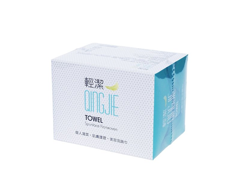 Qingjie face wash towel/nursing towel-boxed 100 towels/single pack - ผลิตภัณฑ์ทำความสะอาดหน้า - ผ้าฝ้าย/ผ้าลินิน ขาว