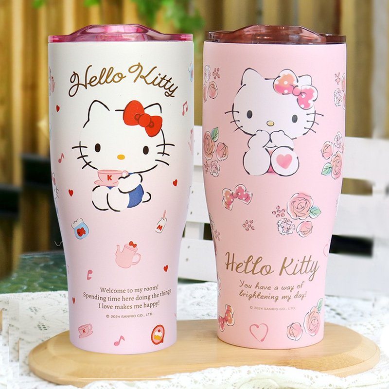 【HELLO KITTY】不鏽鋼真空酷樂杯 冰霸杯900ml- 二款可任選 - 保溫瓶/保溫杯 - 不鏽鋼 紫色