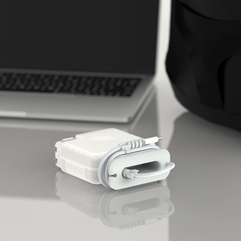 活動出清價 for MacBook 原廠適配器線材收納保護殼85/87/96W - 電腦配件 - 其他材質 白色
