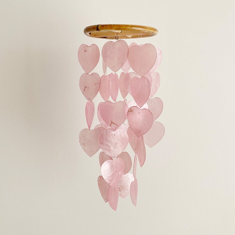 DIY-KIT | Finnish Bakery_Heart_Pink| Shell Wind Chime Mobile | #0-404 - 其他 - 貝殼 粉紅色