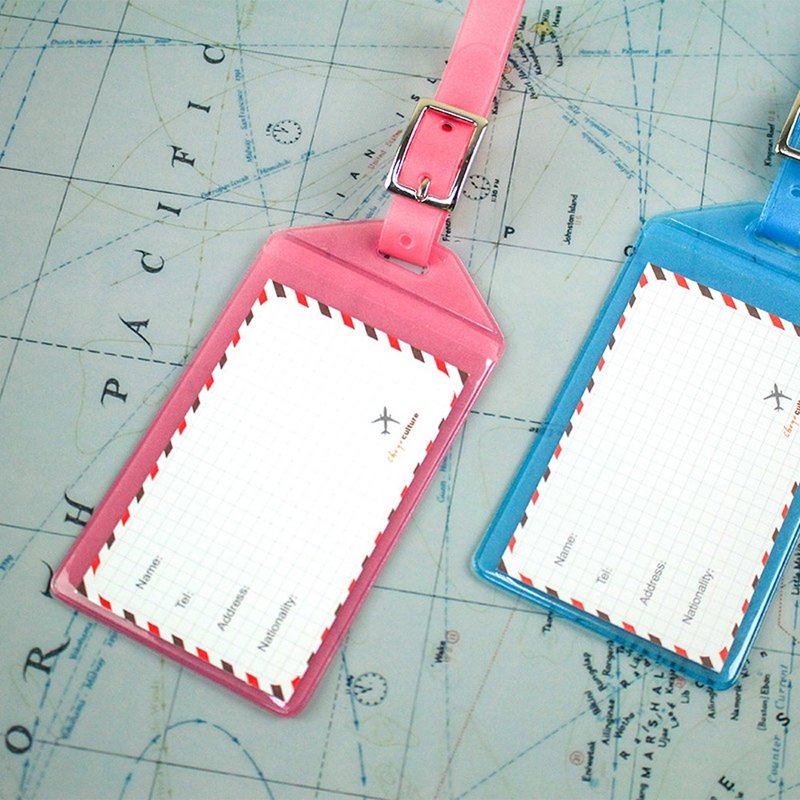 Chuyu double layer luggage tag/luggage identification tag/luggage tag/travel tag/jelly color - Luggage Tags - Other Materials Multicolor