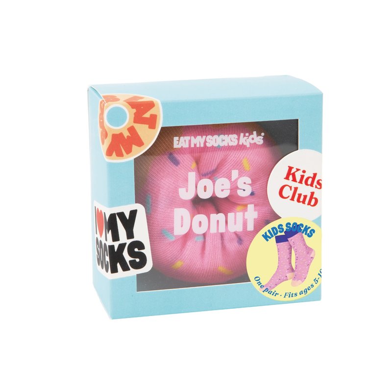 EAT MY SOCKS KIDS / Kids' Socks / Strawberry Donut - ถุงเท้า - ผ้าฝ้าย/ผ้าลินิน 