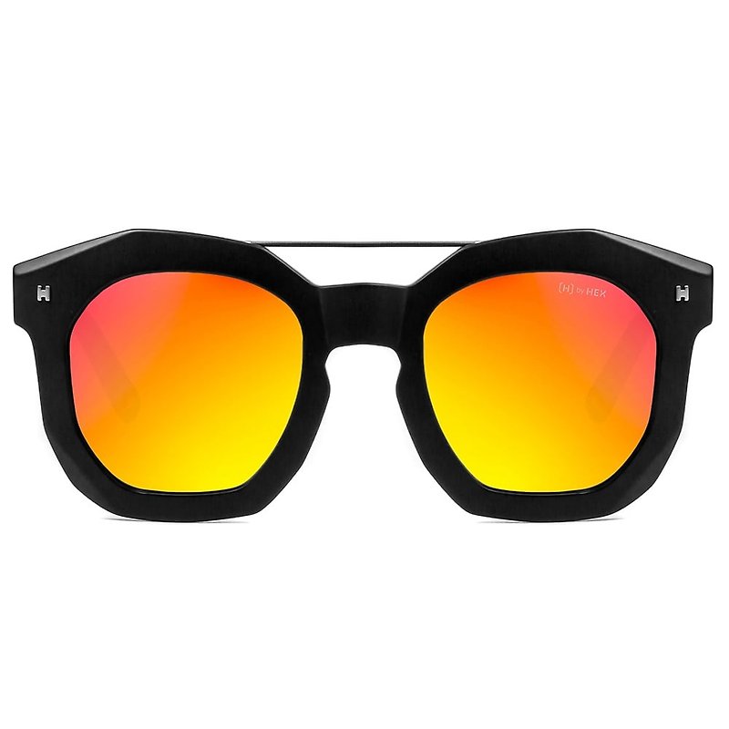 墨鏡 | 太陽眼鏡 | 黑色切面紅色水銀大框 | 台灣製 | 膠框眼鏡 - 眼鏡/眼鏡框 - 其他材質 黑色