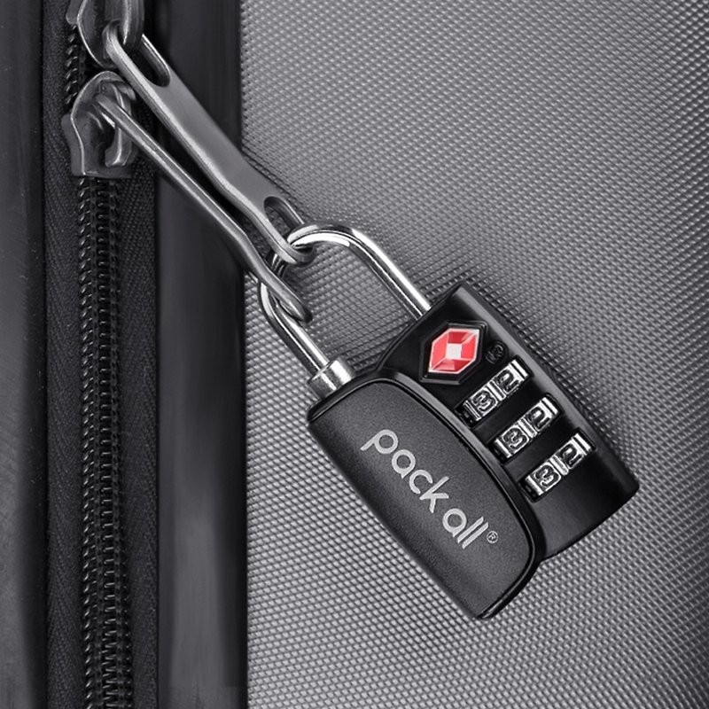 Pack All TSA Customs Combination Lock Travel Zipper Luggage Lock 3 Colors - Other - Other Metals Black