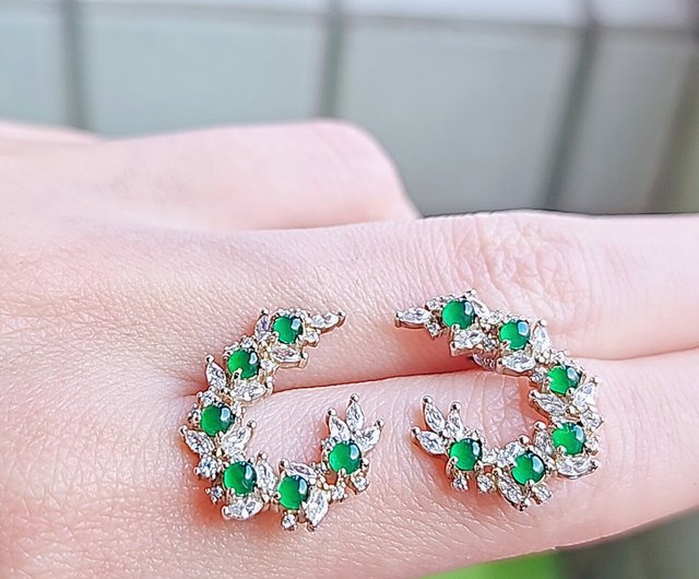 AU 750.18K純天然A貨極品ハイアイス種ジェダイト、天然ダイヤモンド