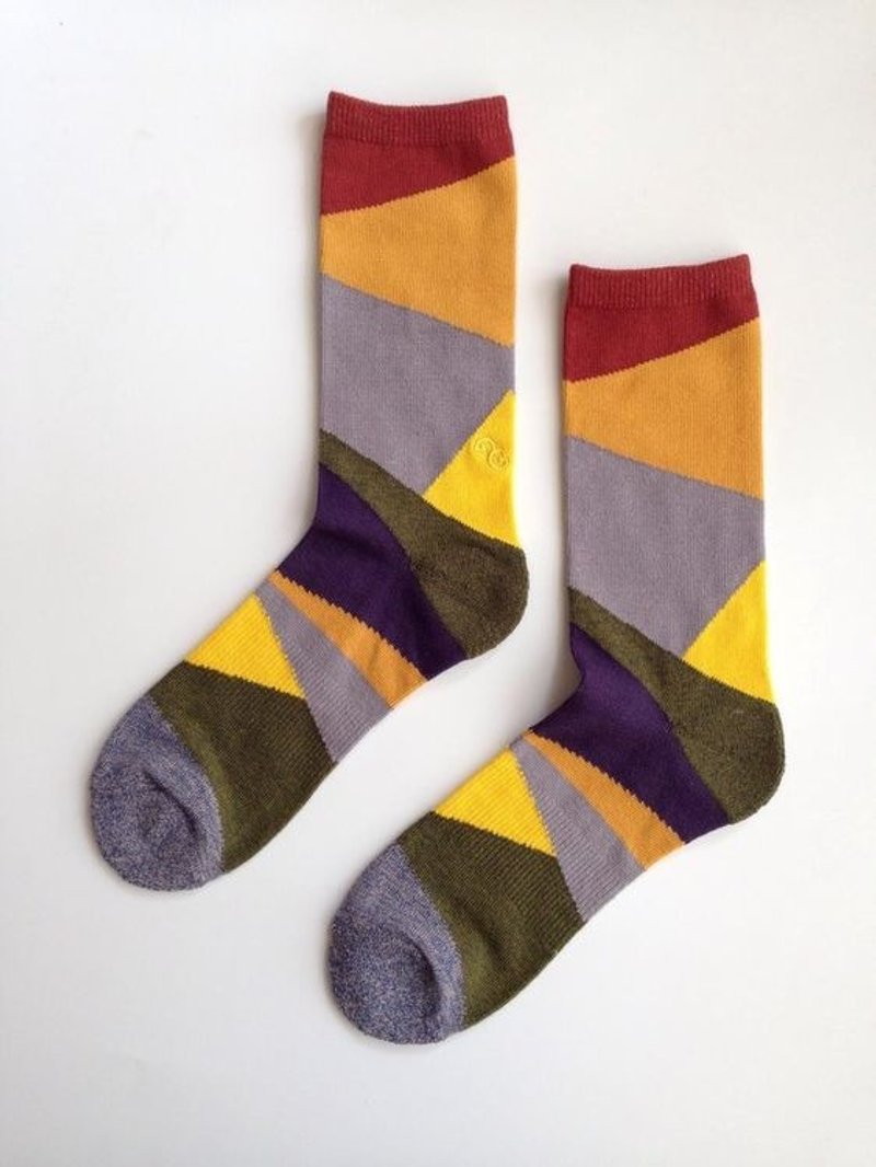GillianSun Socks Collection 【HOT 熱銷款】020BW - 襪子 - 棉．麻 橘色