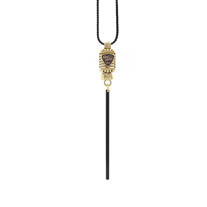 Stereo microphone necklace - Necklaces - Copper & Brass Gold