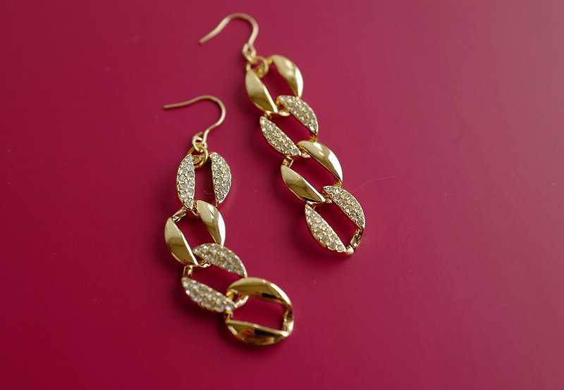 Classic earrings gold - ต่างหู - ทองแดงทองเหลือง สีทอง