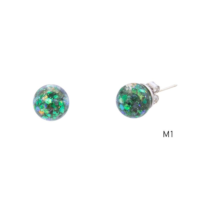 Luvin Snowball Earrings (M) - ต่างหู - แก้ว 