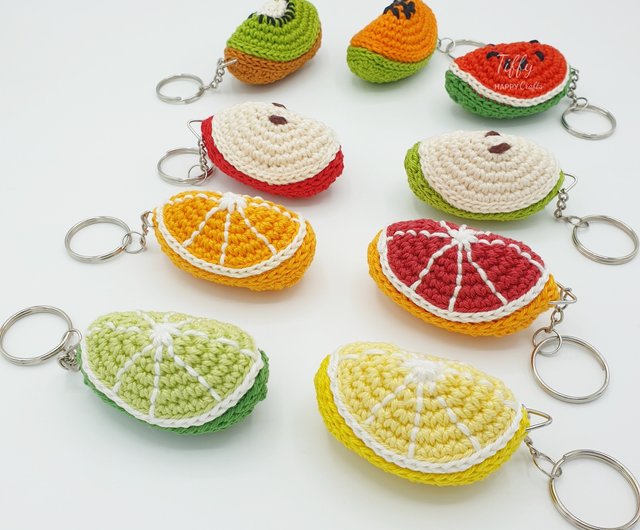 デジタル】フルーツキーホルダー 簡単かぎ針編みパターン PDF