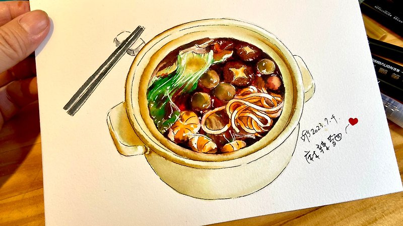 Customized/hand-painted with colorful pens/hand-painted menus/store decorations (charged based on single picture) - วาดภาพ/ศิลปะการเขียน - กระดาษ ขาว