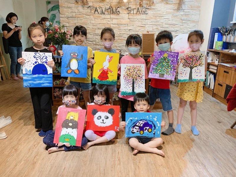 Children's Acrylic painting / Beginners only / Reservations available from Monday to Sunday [Group of one person] - วาดภาพ/ศิลปะการเขียน - วัสดุอื่นๆ 