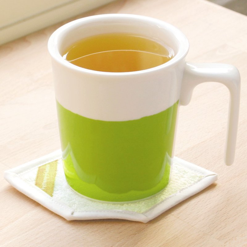 親親馬克杯-萊姆翠+杯墊 禮盒【辦公必備】台灣精品/可加購蓋 - 咖啡杯 - 瓷 綠色