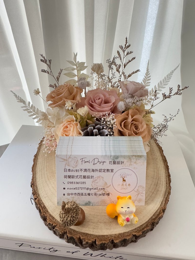 永生花桌花 開幕賀禮 永生花名片座 - 乾燥花/永生花 - 植物．花 