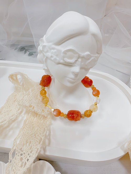 Crystal 手作り強力トリプル貔貅ブレスレットとして飾りたい