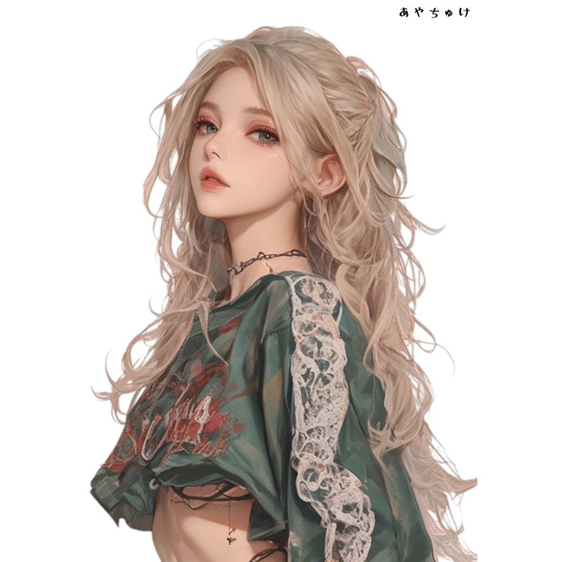 【10月新作5】07-094-0069  人物ステッカー  ライトパンクガール - 貼紙 - 紙 