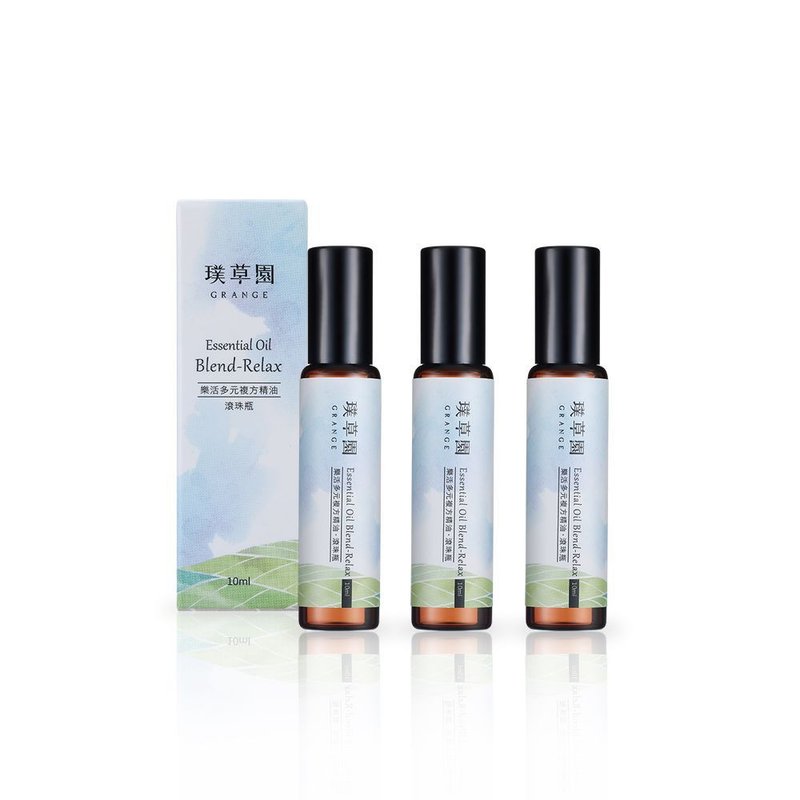 樂活多元複方精油 滾珠瓶 三入組 - 身體乳/按摩油 - 植物．花 綠色