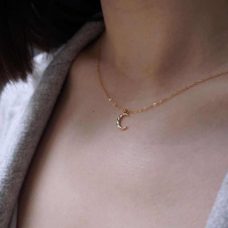 To The Moon Necklace - Necklaces - Sterling Silver Gold