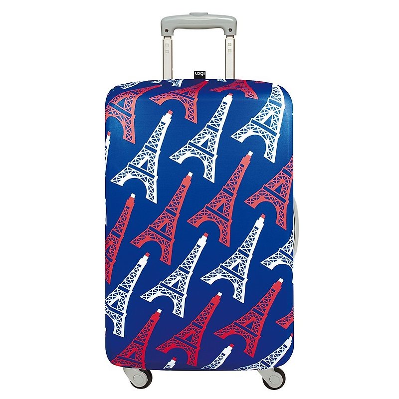 LOQI suitcase jacket / Eiffel Tower LSTREI [S size] - กระเป๋าเดินทาง/ผ้าคลุม - พลาสติก สีน้ำเงิน