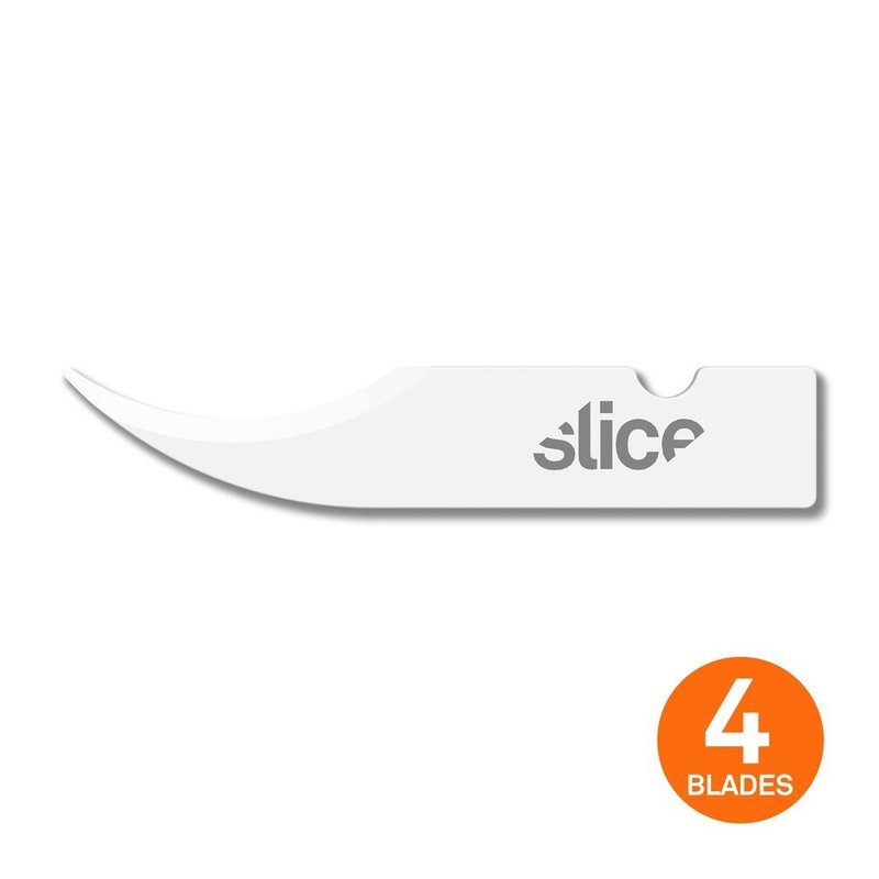 【Slice】陶瓷筆刀替刃 -尖形拆線刀 -4入組 - 剪刀/拆信刀 - 瓷 白色