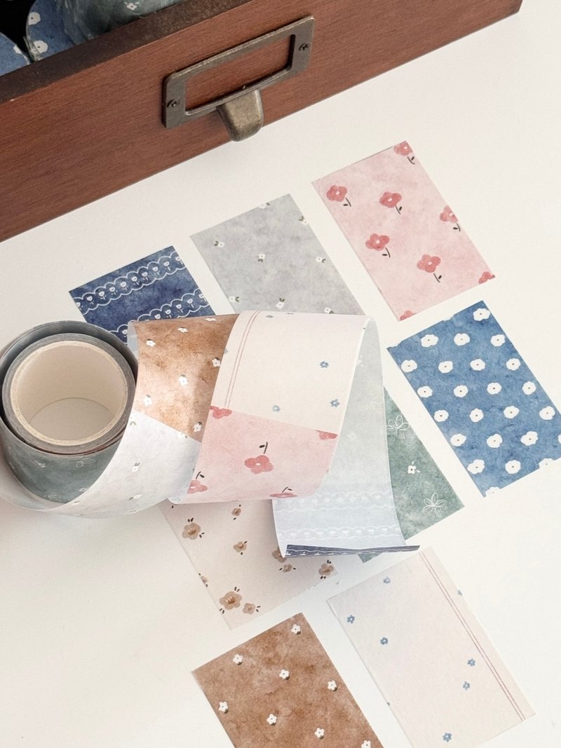 Floral pattern / washi tape - 紙膠帶/和紙/PET - 紙 