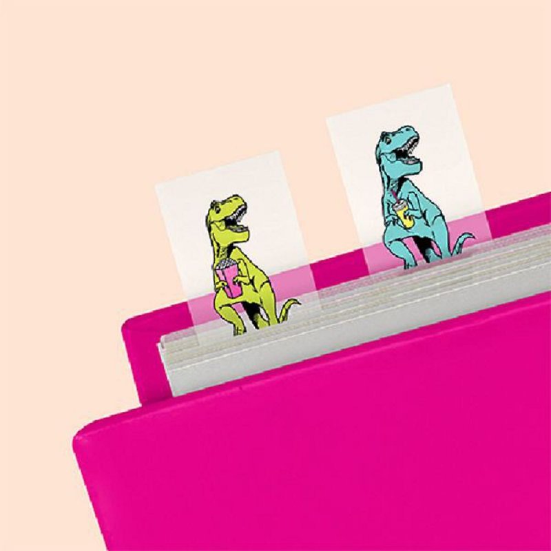 British Mustard Fun Labels-Tyrannosaurus to the show - Sticky Notes & Notepads - Other Materials Multicolor