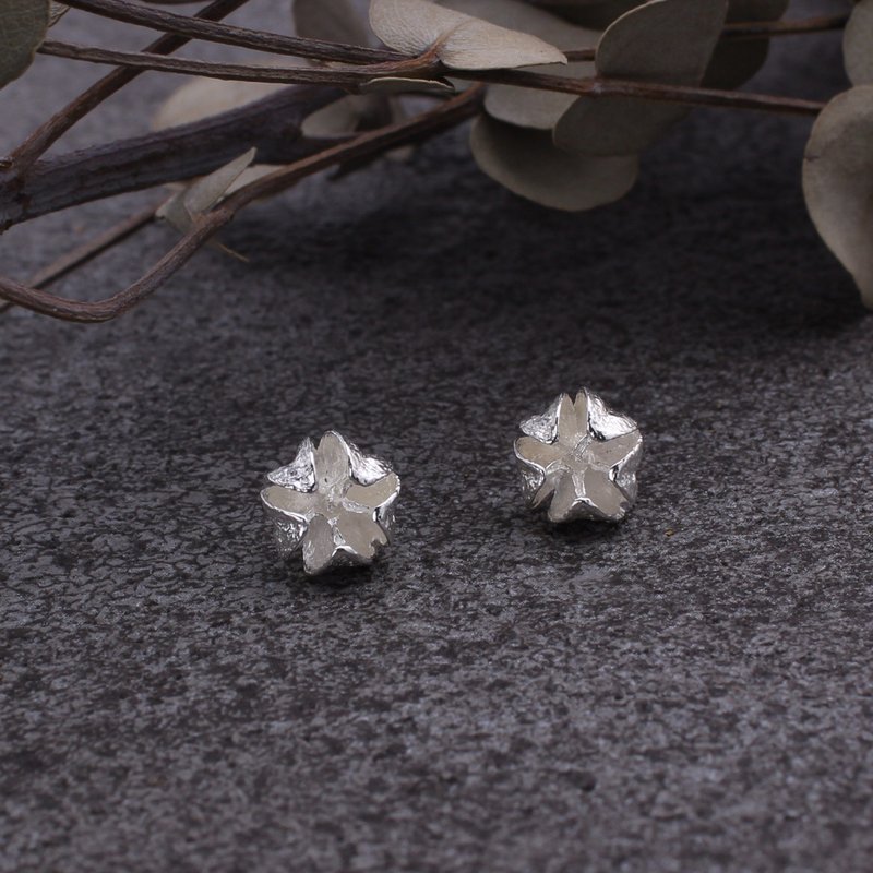 Small plant sense fruit sterling silver earrings mini earrings - ต่างหู - เงินแท้ สีเงิน