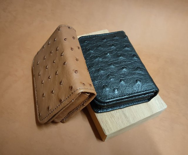 Ostrich Leather Card Holder